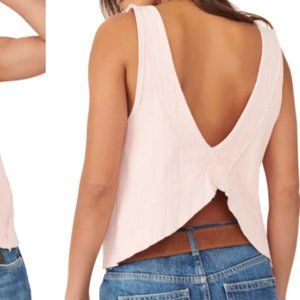Free People Harper Tank Small BNWT in Porcelain Blush